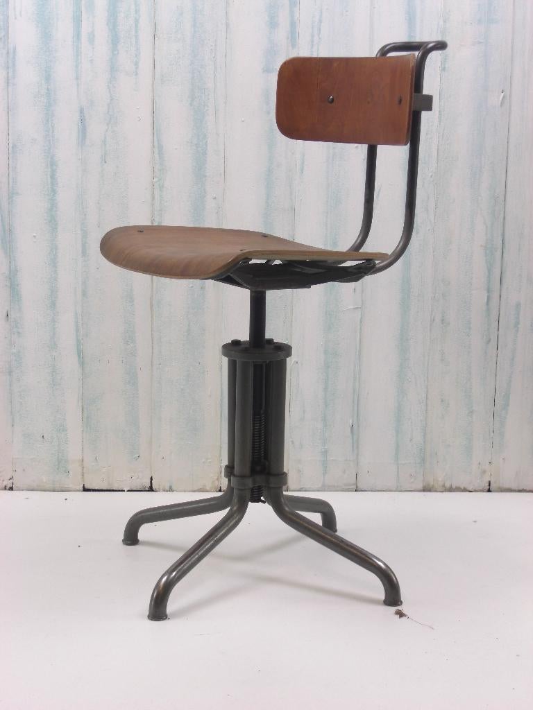 W.H. Gispen 353 stoel, Huis en Inrichting, Stoelen, Ophalen, Gebruikt, Bruin, Gispen