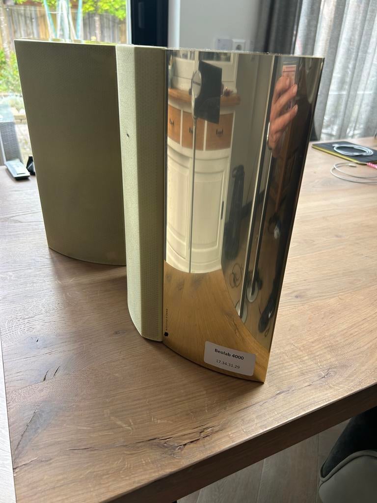 Bang & Olufsen BeoLab 4000 speakers - Goud, Audio, Tv en Foto, Luidsprekers, Gebruikt, 60 tot 120 watt, Front, Rear of Stereo speakers