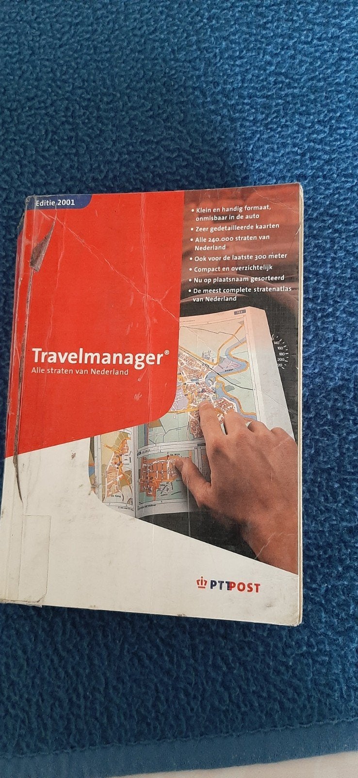 Travelmanager PTT post stratenboek Nederland retro/vintage, Gelezen, 2000 tot heden, Ophalen of Verzenden, Landkaart