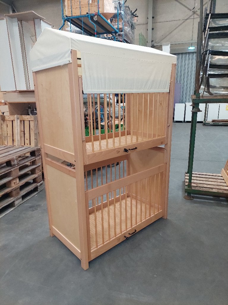 6x Rolf duoslaper / stapelledikant / kinderopvangbed, Lattenbodem, Ophalen of Verzenden, Zo goed als nieuw, Minder dan 140 cm