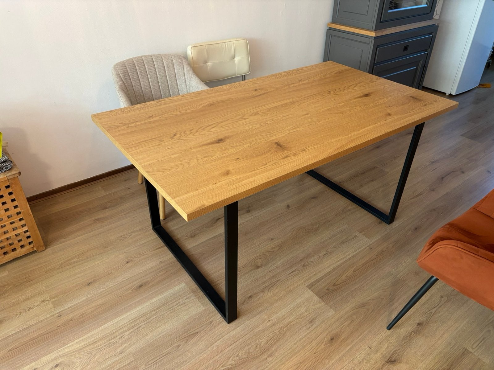 Eettafel 160x90, 50 tot 100 cm, Zo goed als nieuw, Vijf personen of meer, 150 tot 200 cm