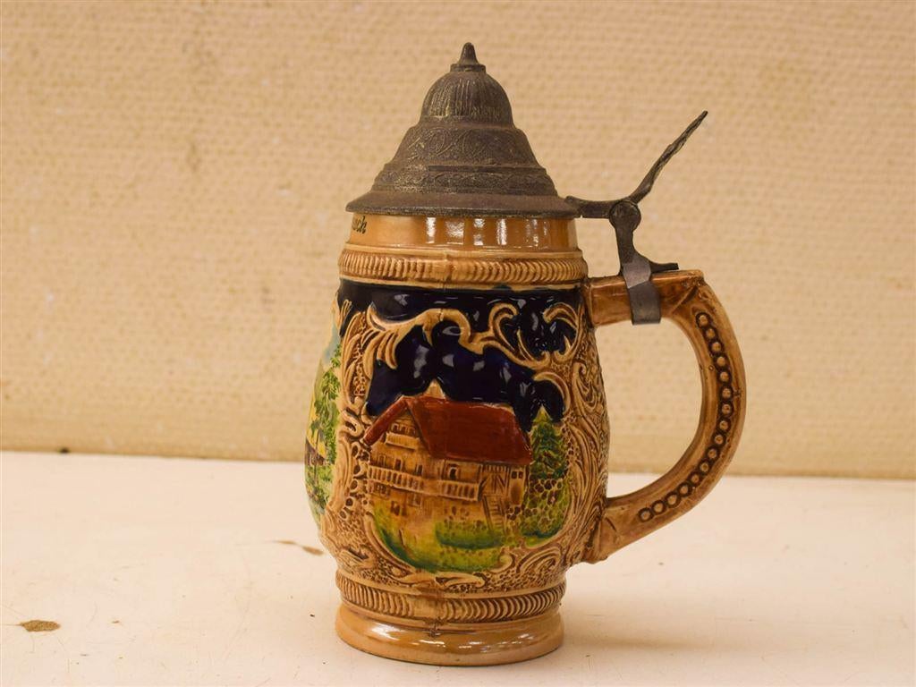 Duitse Bier Pul 51608, Huis en Inrichting, Keuken | Servies, Gebruikt, Bord(en), Wedgwood, Aardewerk, Ophalen of Verzenden