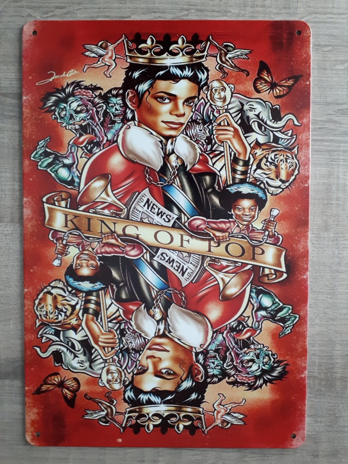 Michael Jackson 20x30 cm Metalen Reclamebord, Ophalen of Verzenden, Nieuw, Poster, Artwork of Schilderij