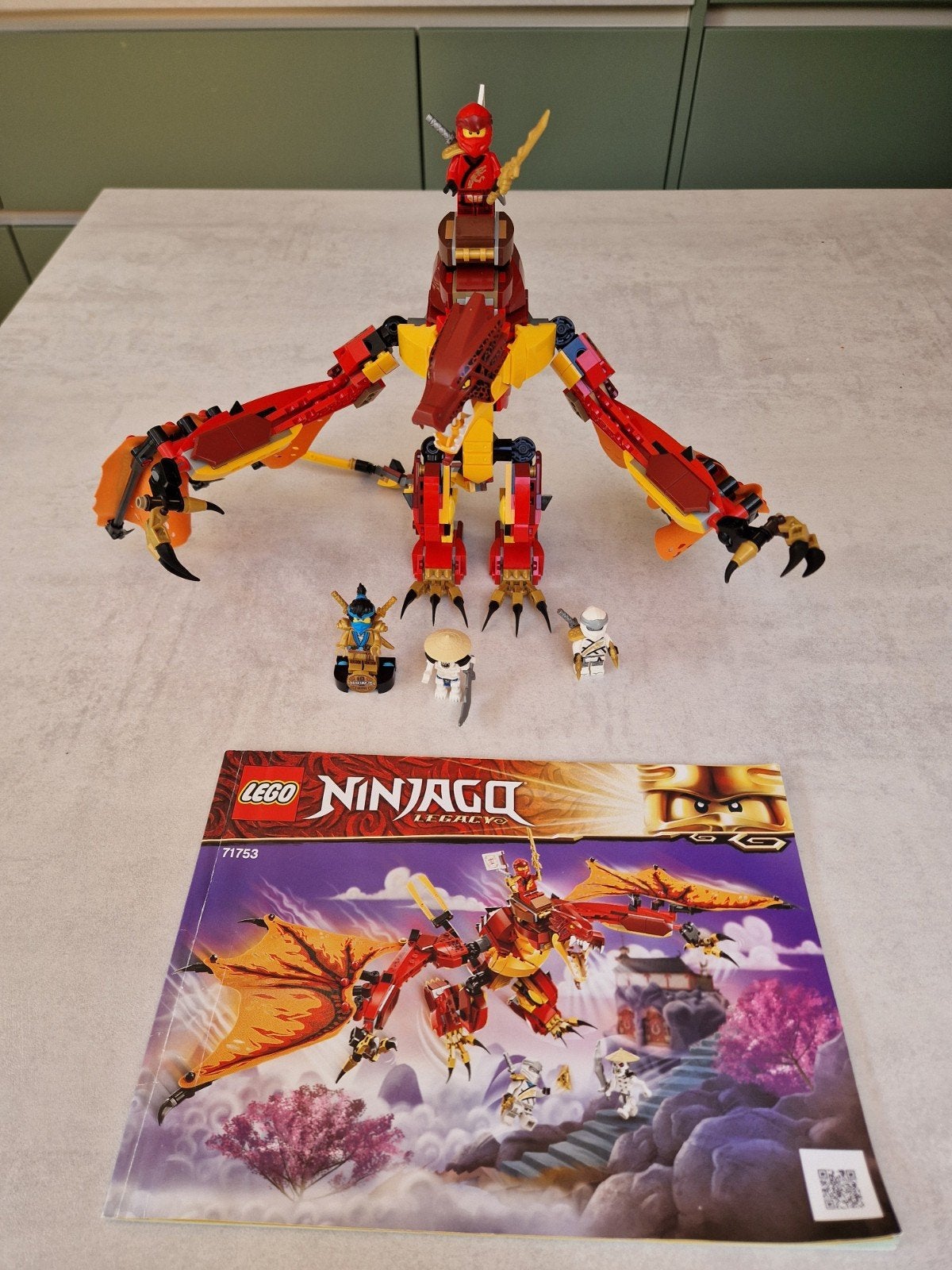 LEGO NINJAGO Vuurdraak aanval 71753, Lego, Ophalen of Verzenden, Zo goed als nieuw, Inclusief instructies