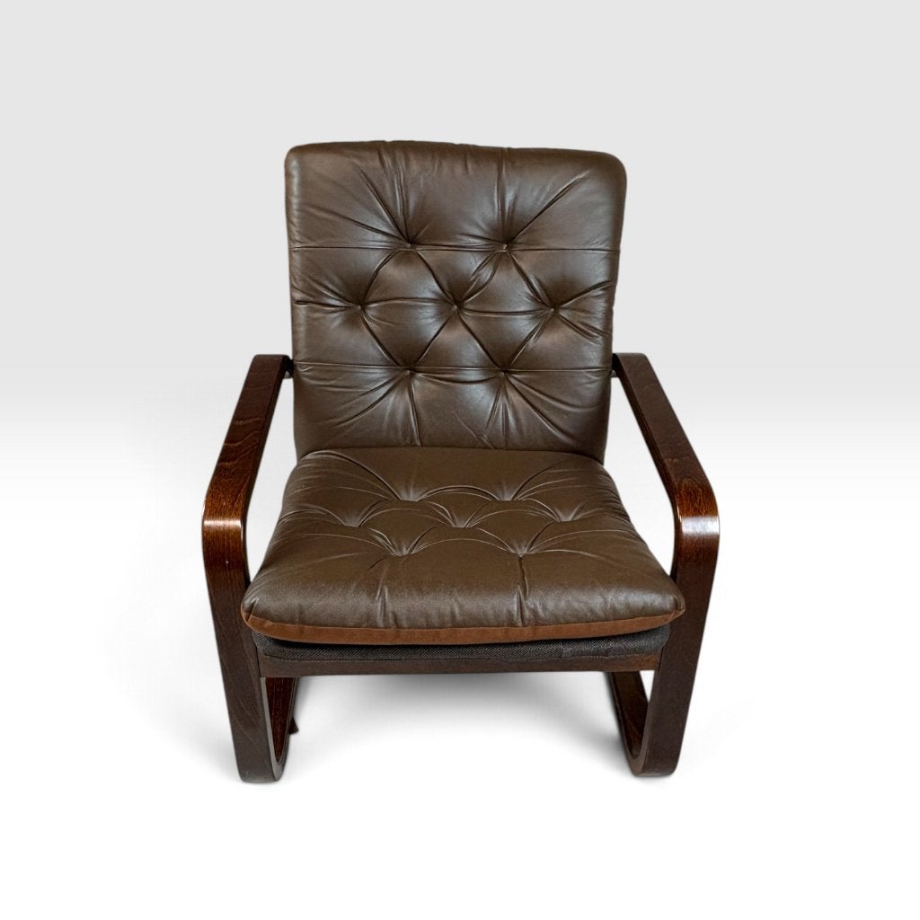 Scandinavische vintage relaxfauteuil | jaren 60/70, Huis en Inrichting, Gebruikt, ?, Hout, Mid - century - Scandinavian design