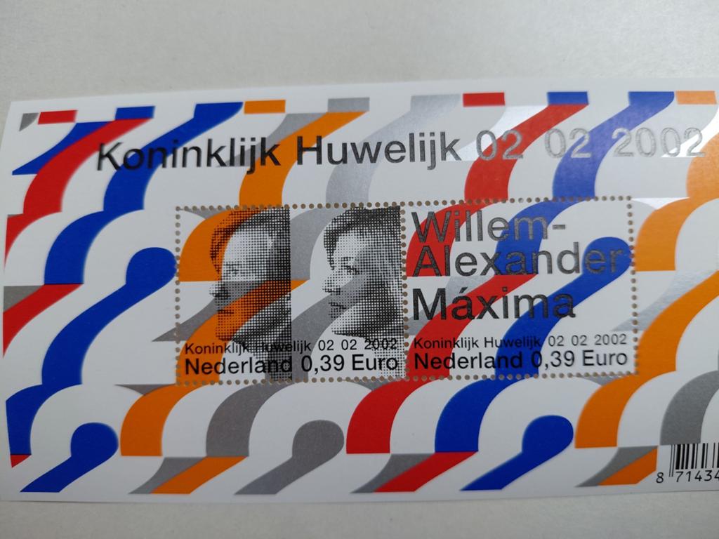 Huwelijk Willem Alexander  en Maxima 2002, Postzegels en Munten, Postzegels | Nederland, Ophalen of Verzenden