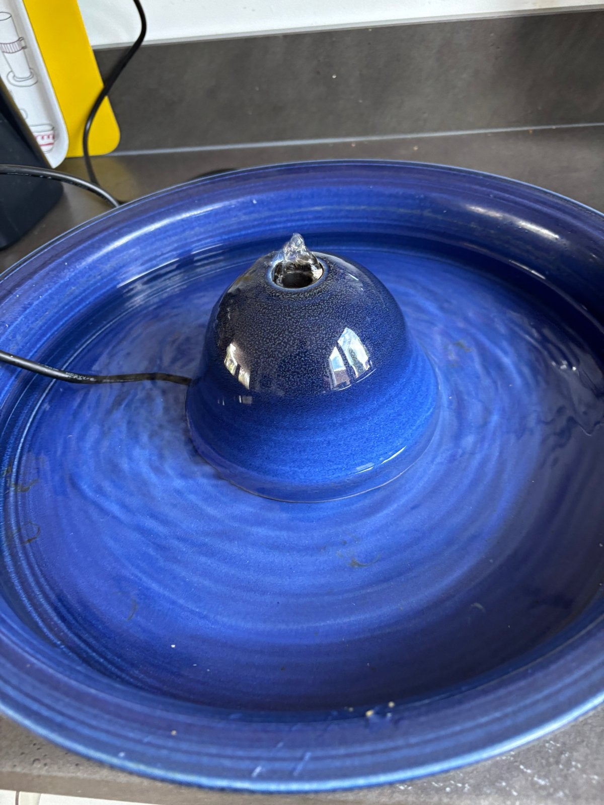 Blauwe keramische fontein voor kamer of terras, Antiek en Kunst, Ophalen