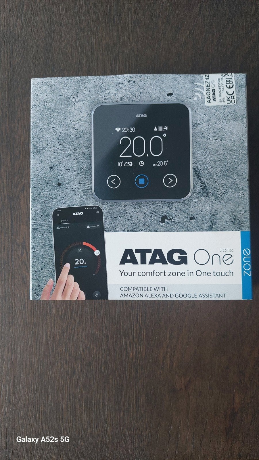 ATAG One Zone slimme thermostaat - zwartNieuw in doos, Ophalen of Verzenden, Slimme thermostaat, Nieuw