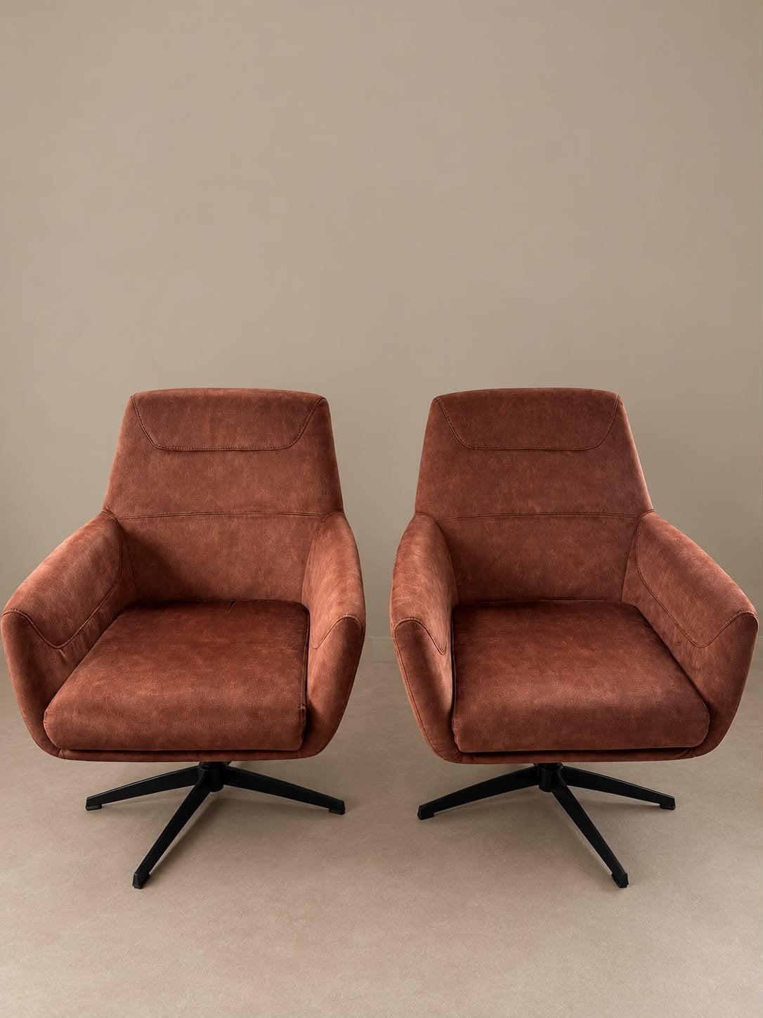 2x draaifauteuil, Ophalen, Minder dan 75 cm, Nieuw, Stof