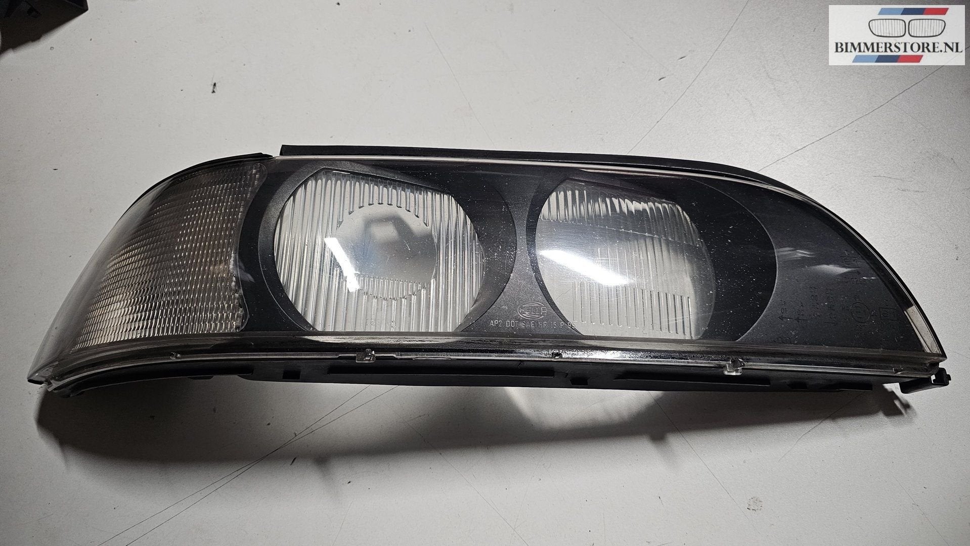 Koplamp kap rechts H7 HB3 Hella wit knipperlicht  BMW 5 seri, Gebruikt, -, Ophalen of Verzenden, -