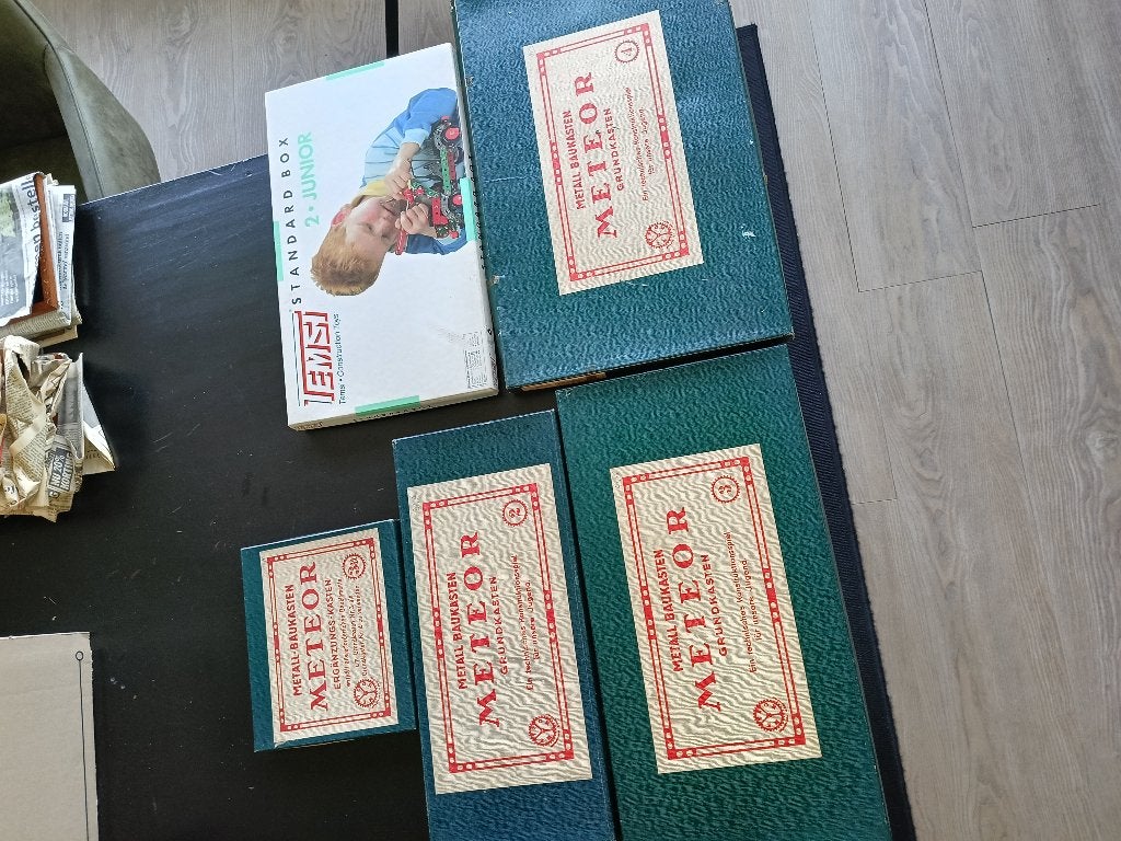 UNIEKE VINTAGE CONSTRUCTIESETS – METEOR & TEMSI ('50/'60), Antiek en Kunst, Antiek | Speelgoed, Ophalen of Verzenden