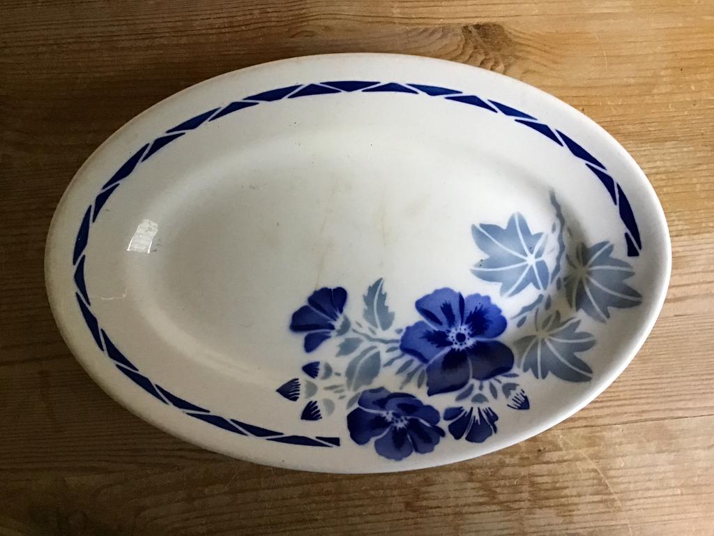Ovaal vleesschaaltje badonviller blavet., Ophalen of Verzenden