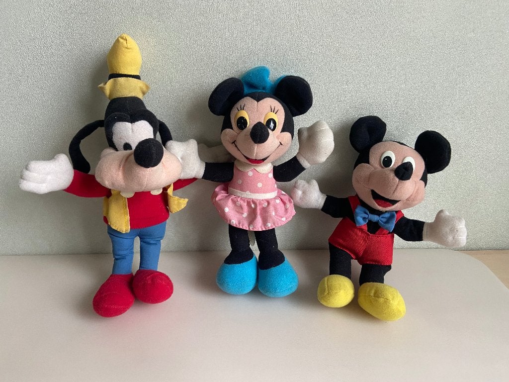 Goofy Mickey  en Minnie Mouse  knuffel, Ophalen of Verzenden, Gebruikt, Overige typen
