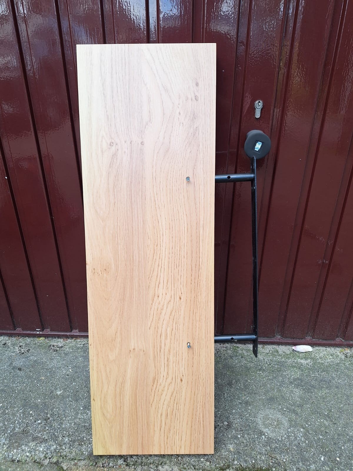 ikea hang leg houten plank met metalen beugel, Ophalen, Gebruikt