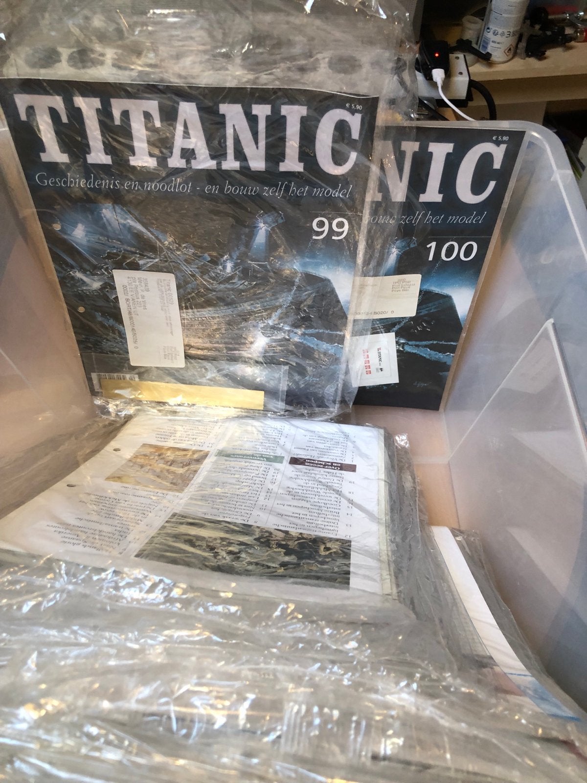 Titanic modelbouw tijdschriften en onderdelen, Hobby en Vrije tijd, Modelbouw | Boten en Schepen, Ophalen, Gebruikt, Groter dan 1:32