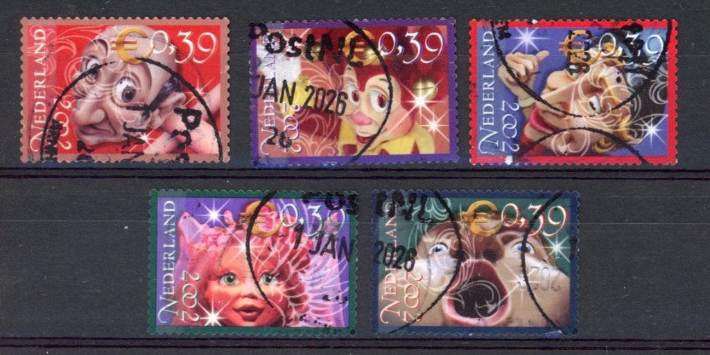 5 maal Efteling, NVPH 2084-2088, gestempeld, Ophalen of Verzenden, Na 1940, Gestempeld