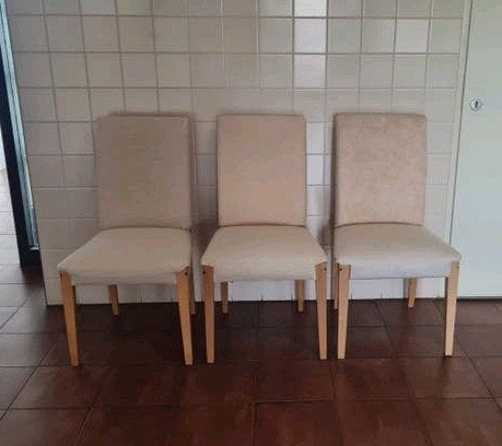 3 IKEA Henriksdal stoelen, Ophalen, Gebruikt, Overige kleuren, Stof