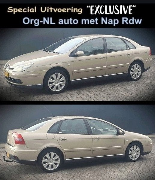 In concoursstaat! C5 2.0i 16V "Exclusive" Full options! 2005, Auto's, Citroën, Voorwielaandrijving, Zwart, 4 cilinders, 700 kg