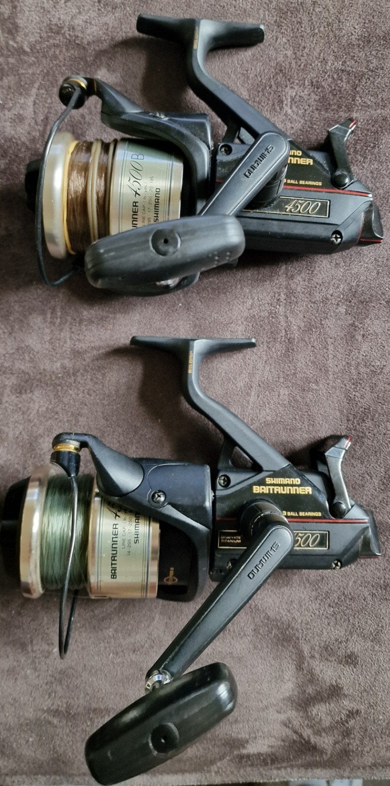 2x shimano baitrunner 4500B als nieuw, Ophalen, Zo goed als nieuw, Molen