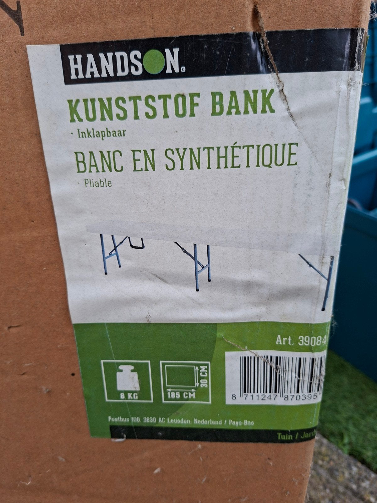 Handson Kunststof Picknickbank - Nieuw in doos, Ophalen, Nieuw, Kunststof
