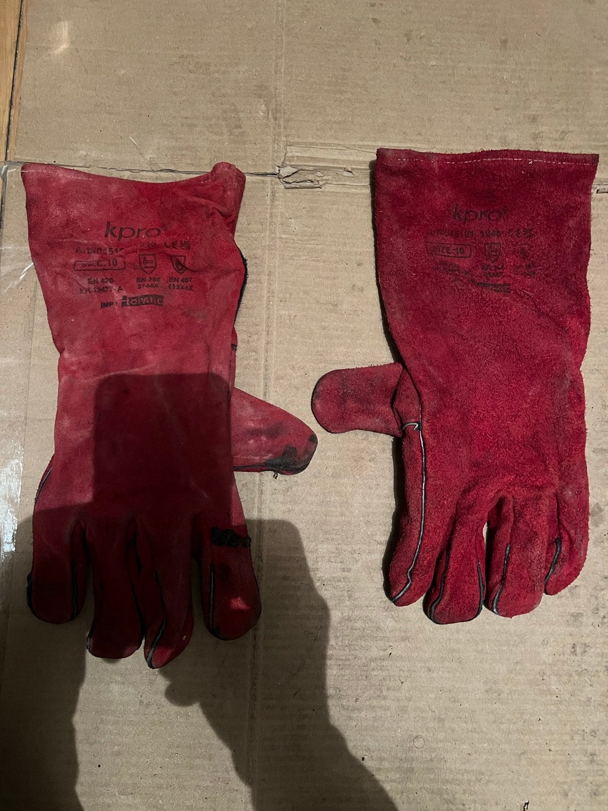 Lashandschoenen KPRO Maat 10, Ophalen of Verzenden, Gebruikt