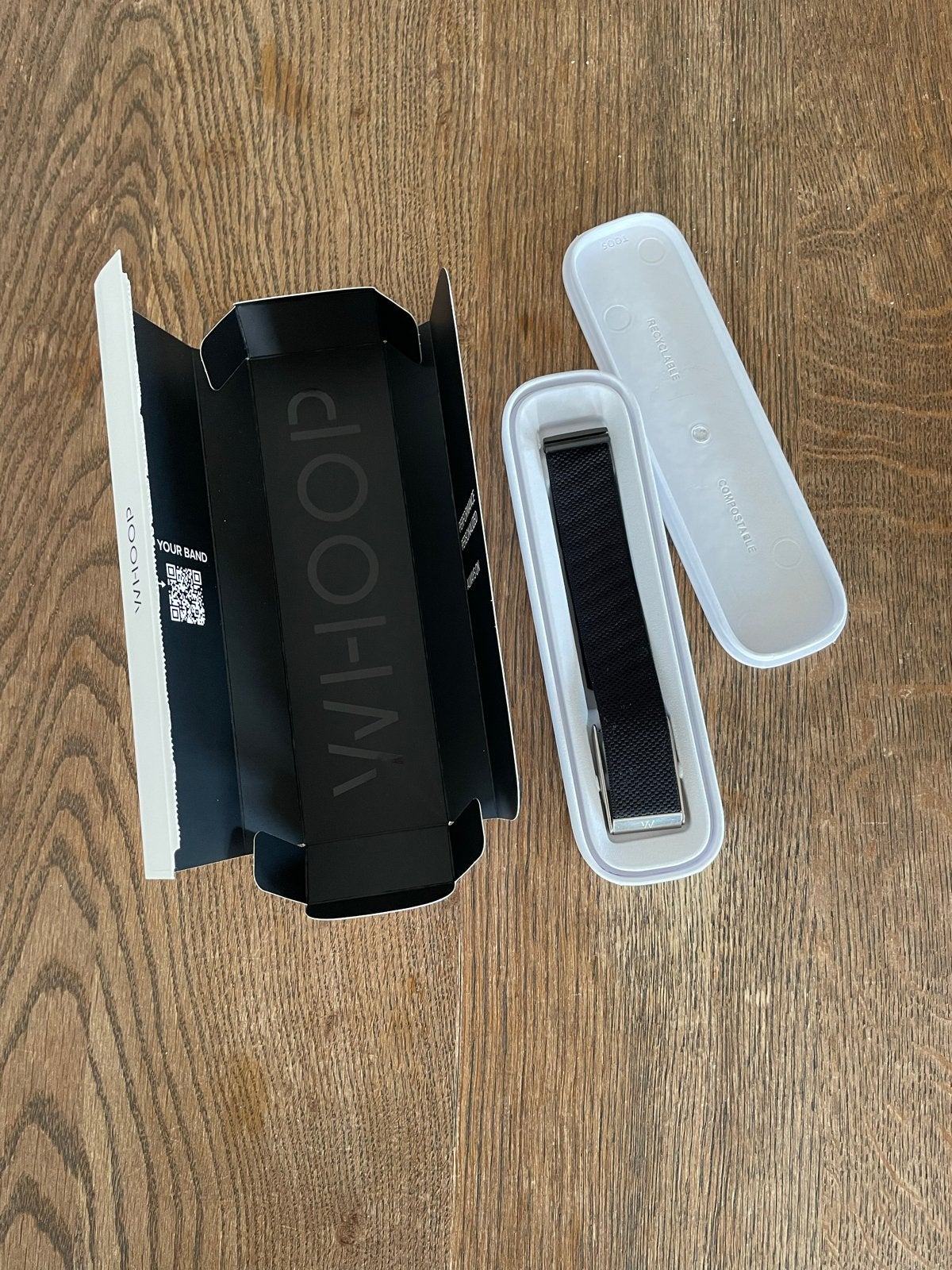 Whoop MG SuperKnit Luxe Band (Obsidian met Titanium), Ophalen of Verzenden, Nieuw, Zwart