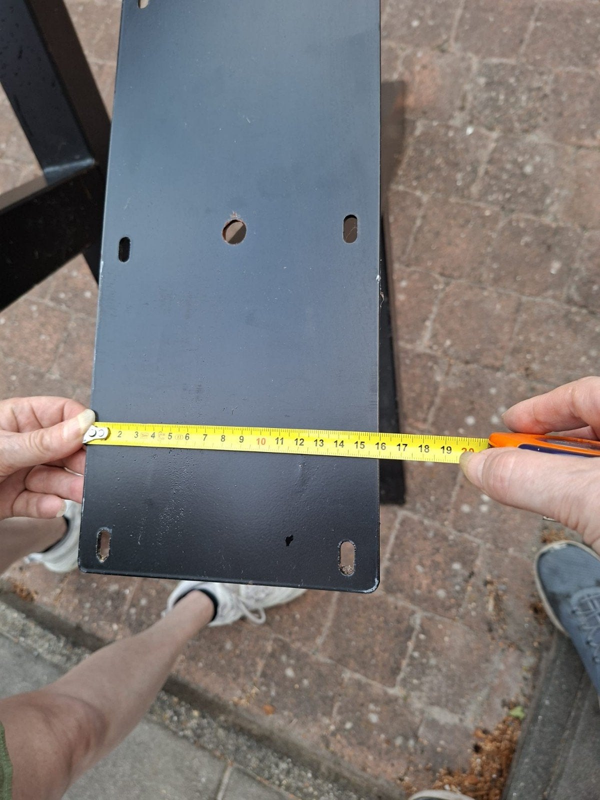 2x Zwarte metalen tafelpoten (X-vorm), Ophalen, Tafelpoot, Minder dan 50 cm, Gebruikt