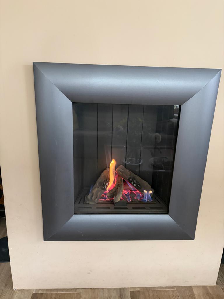 Inbouw gashaard (met afstandsbediening), Huis en Inrichting, Haarden, Ophalen, Zo goed als nieuw, Inbouwhaard, Gashaard