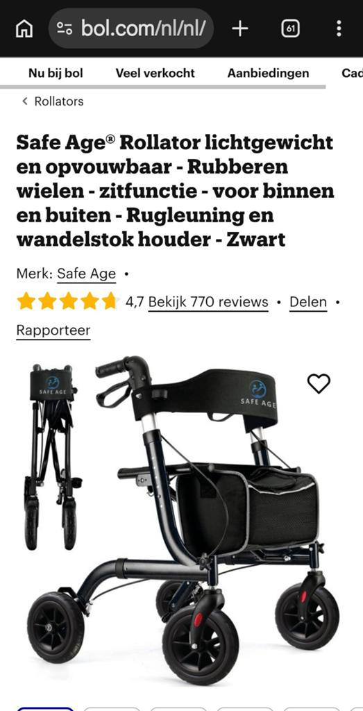 Rollator, Diversen, Ophalen of Verzenden, Zo goed als nieuw