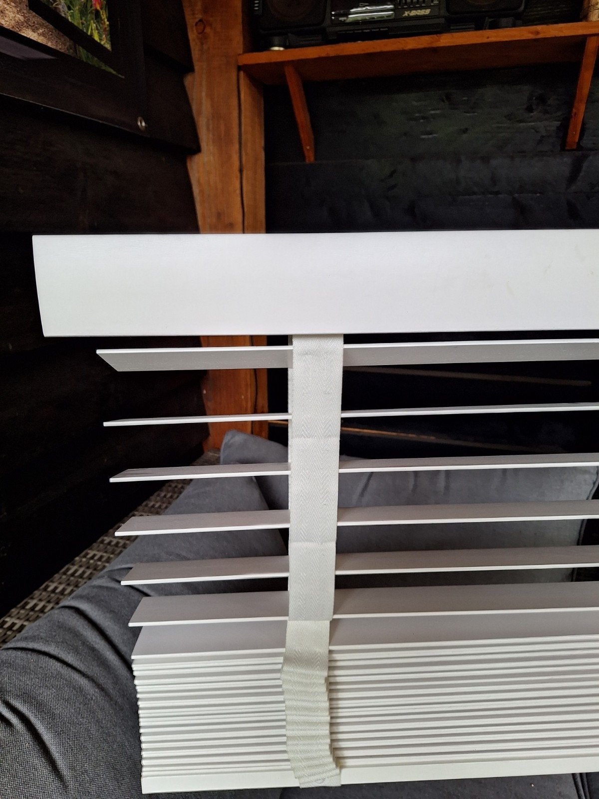 Witte houten jaloezieën  breed 94 cm hoogte 170 cm, Huis en Inrichting, Stoffering | Gordijnen en Lamellen, Jaloezie, Wit, 170 cm