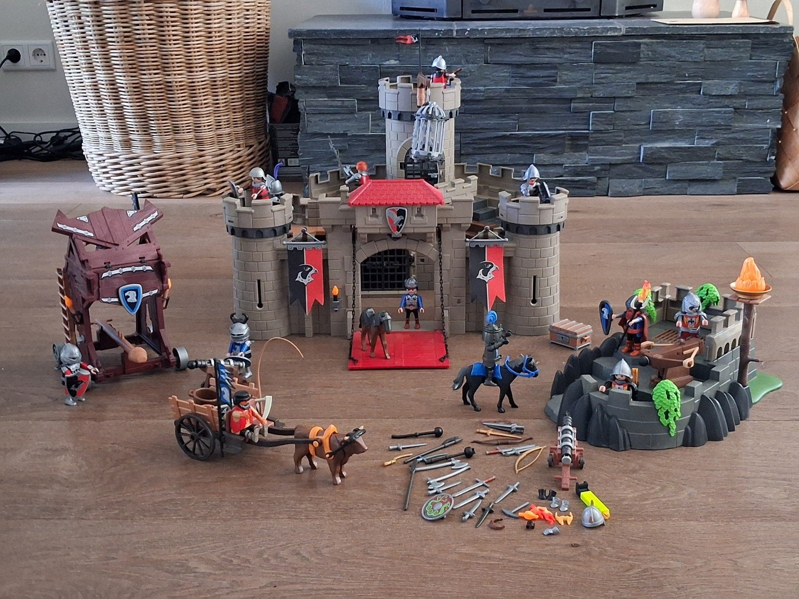 Playmobil Valkenridders Set 6001, 6627, 6628, 6005, Ophalen of Verzenden, Gebruikt, Knights, Kasteel/Fort