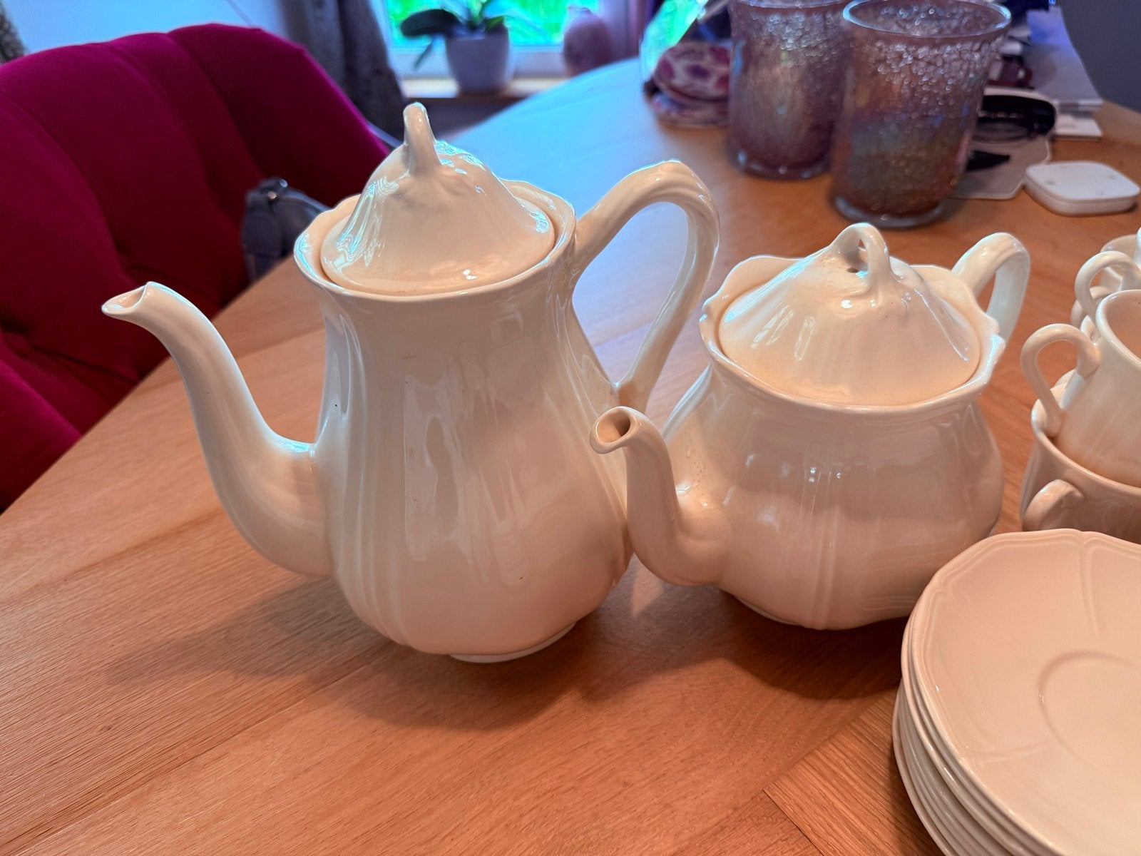 Wedgwood Queen's Plain koffie en thee Servies, Klassiek, Ophalen of Verzenden, Zo goed als nieuw, Wedgwood