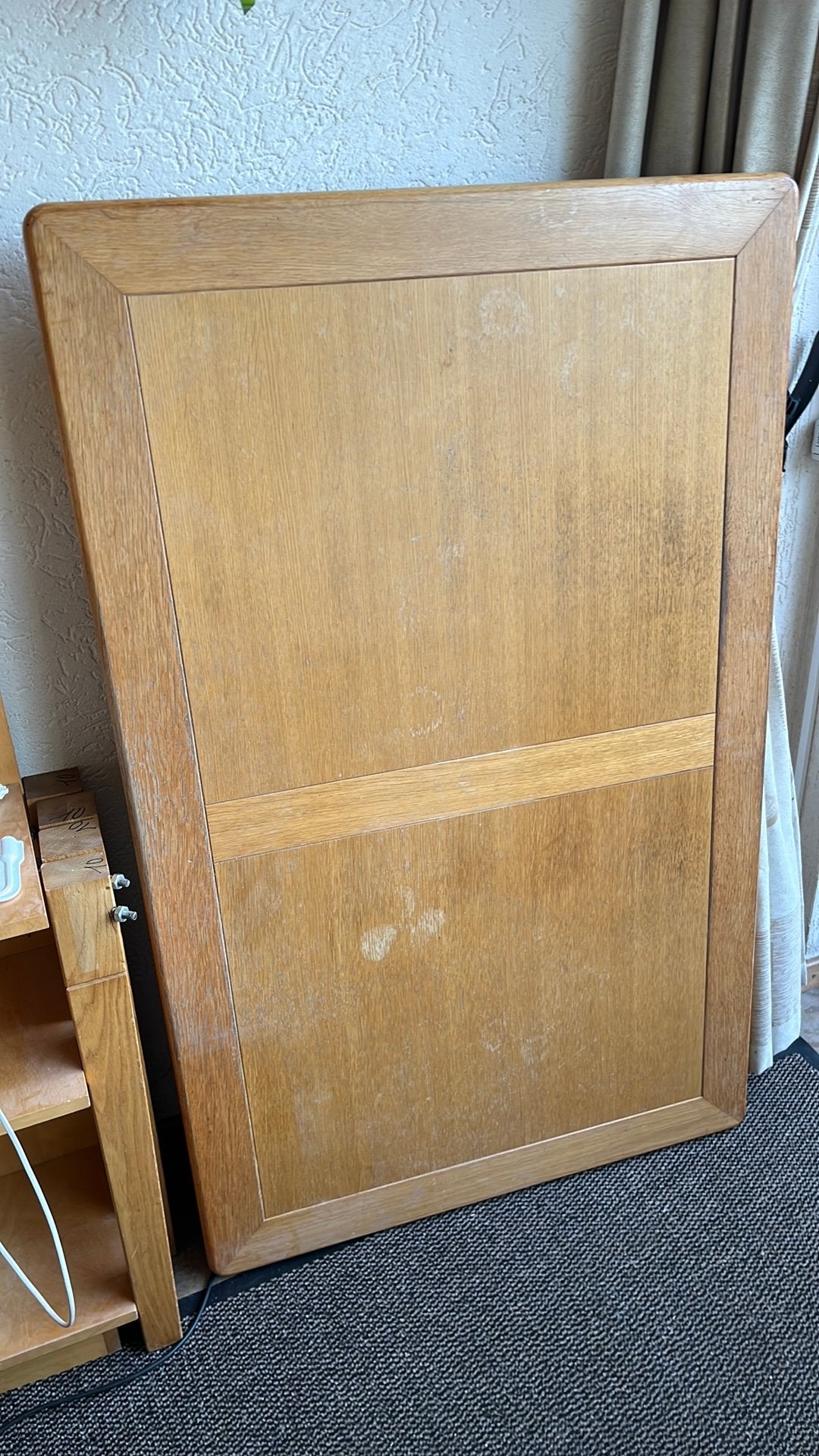 Eettafel massief eiken, Ophalen, Gebruikt, 100 tot 150 cm, Eikenhout