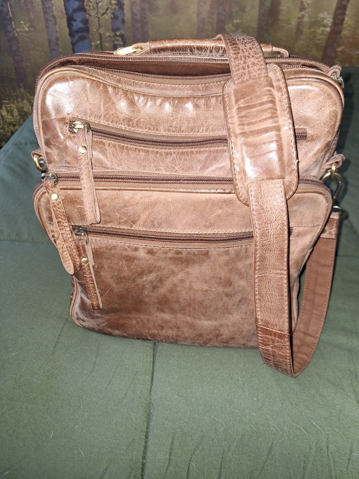 leren A4 tas met vak voor tablet of laptop, Ophalen of Verzenden, Leer, Minder dan 50 cm, Minder dan 35 cm