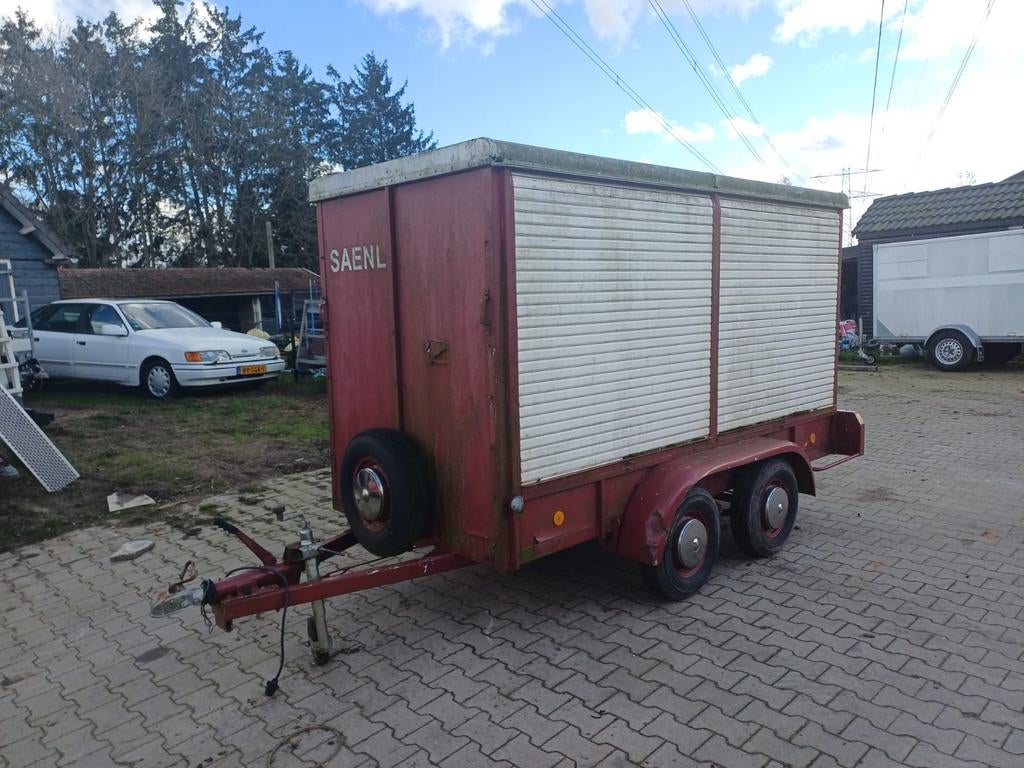 Gesloten aanhanger met rolluiken - 1500 kg, Auto diversen, Ophalen of Verzenden, Gebruikt