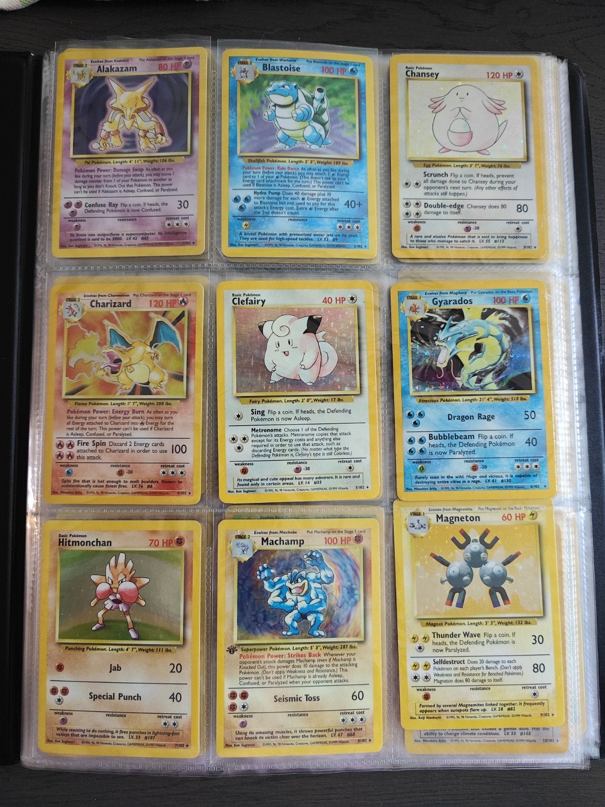 Complete Engelse Base Set Pokémon Kaarten Uitstekende Staa, Ophalen of Verzenden, Zo goed als nieuw, Meerdere kaarten