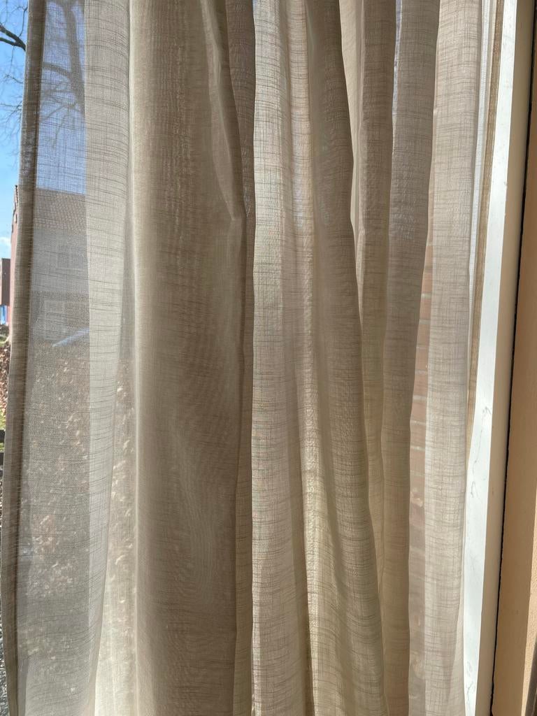 IKEA Hallebracka Gordijnstof Restlapjes 100x145 cm (4 stuks), Hobby en Vrije tijd, Overige materialen, Beige, Ophalen of Verzenden