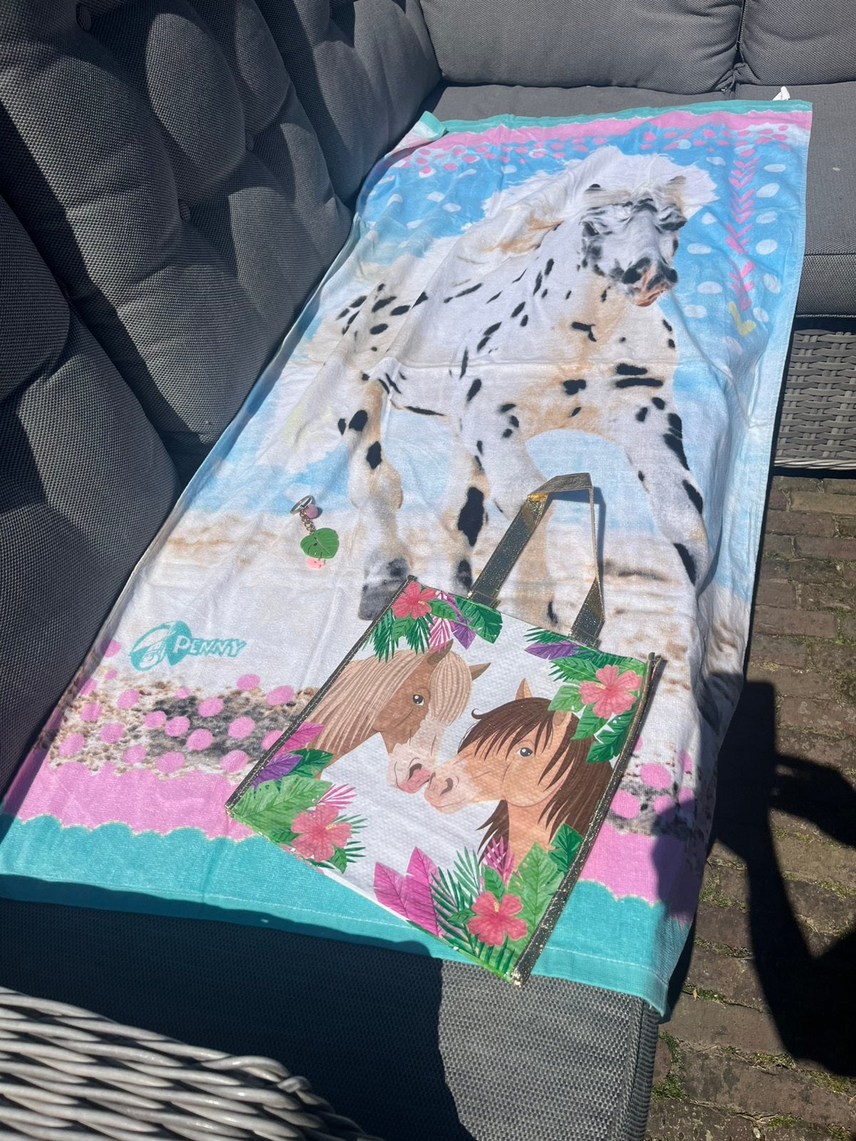 2 paarden tasjes Penny incl. Handdoek en sleutelhanger, Verzamelen, Ophalen of Verzenden, Zo goed als nieuw, Dier of Natuur