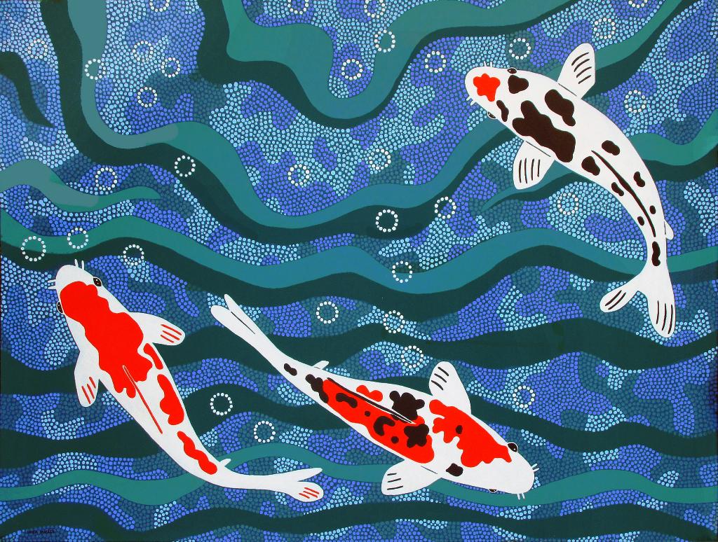 Be with me (Aboriginal) schilderij van Kooijkarpers, Ophalen of Verzenden