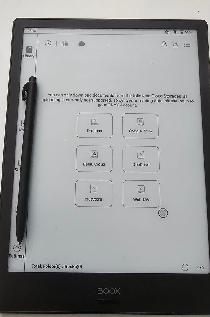 BOOX E-reader note, Computers en Software, E-readers, Gebruikt, Ophalen of Verzenden, 10 inch of meer, BOOX