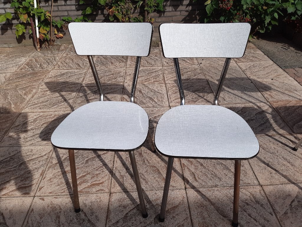 Vintage stoelen, Huis en Inrichting, Ophalen, Overige materialen, Gebruikt, Wit