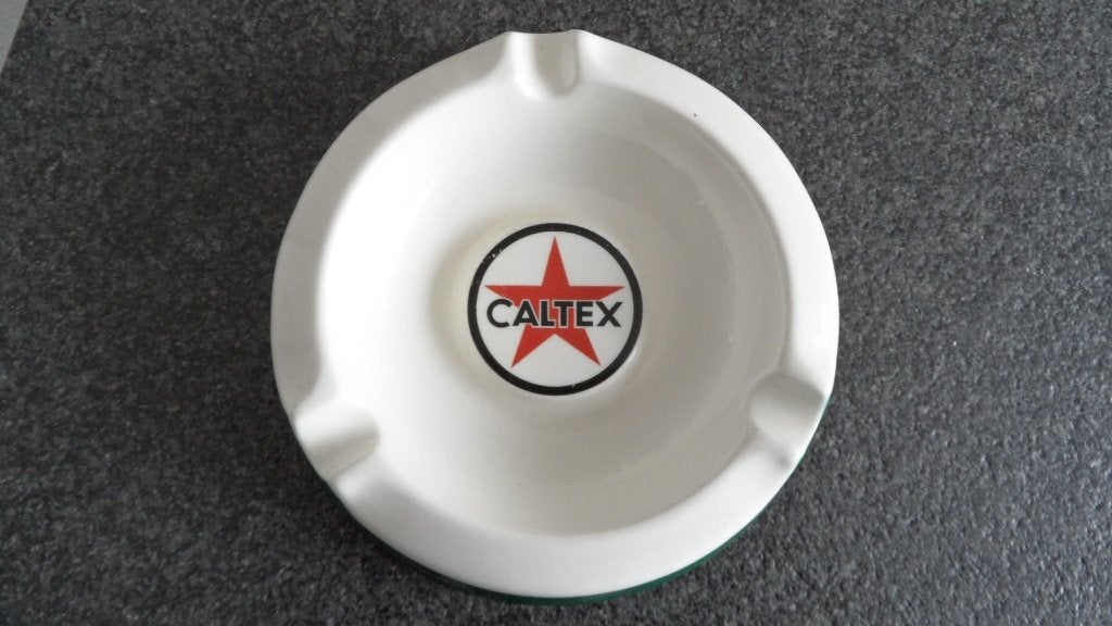 Caltex motorolie asbak, Verzamelen, Merken en Reclamevoorwerpen, Verzenden, Zo goed als nieuw, Gebruiksvoorwerp