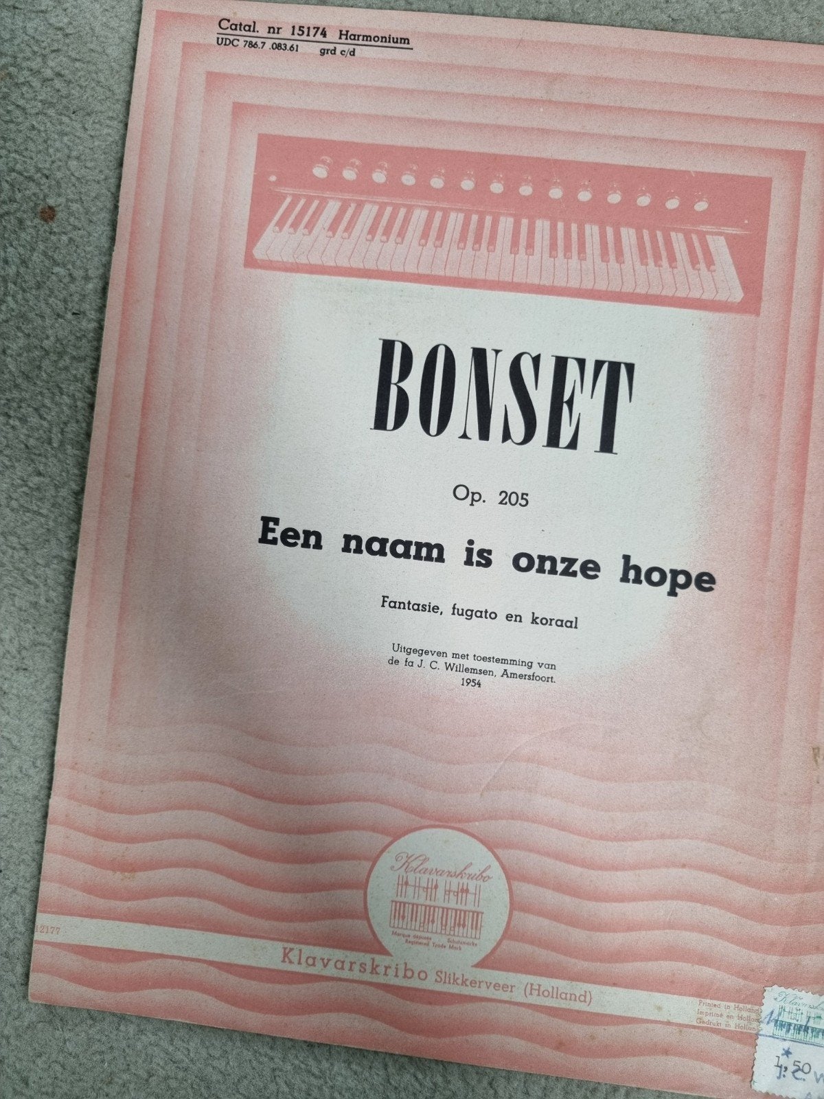 klavarskribo, Bonset, Eén Naam is onze hope, Ophalen of Verzenden, Gebruikt, Artiest of Componist, Religie en Gospel