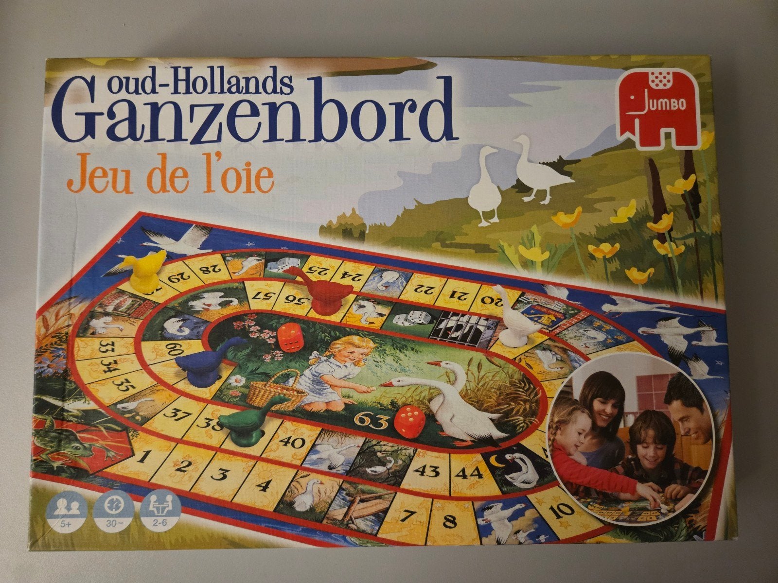 Oud-Hollands Ganzenbord - Klassiek familiespel van Jumbo, Hobby en Vrije tijd, Gezelschapsspellen | Bordspellen, Vijf spelers of meer
