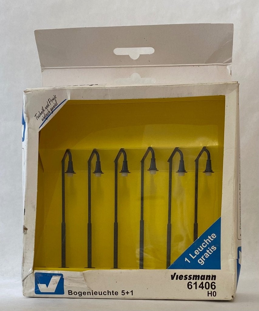 Viessmann 61406 Gebogenlantaarn Voordeel set 5+1, Overige merken, Wisselstroom, Wagon, Ophalen of Verzenden