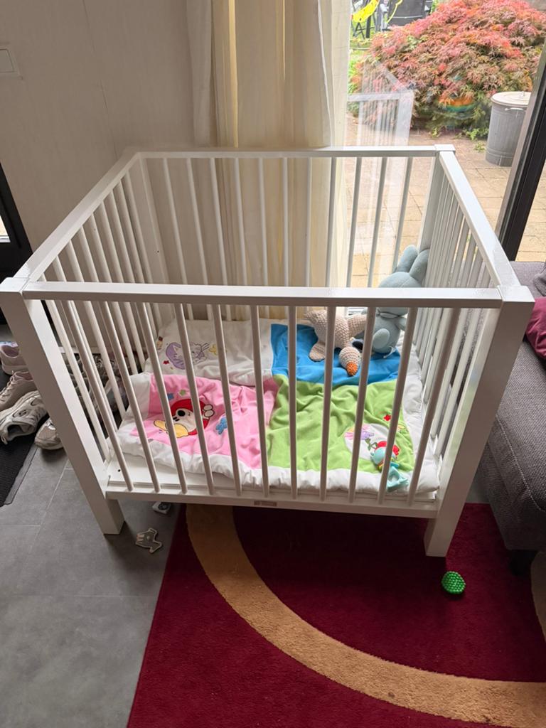 Witte Kinderbox te Koop – Inclusief Kleed, Kinderen en Baby's, Ophalen, Zo goed als nieuw, Rond