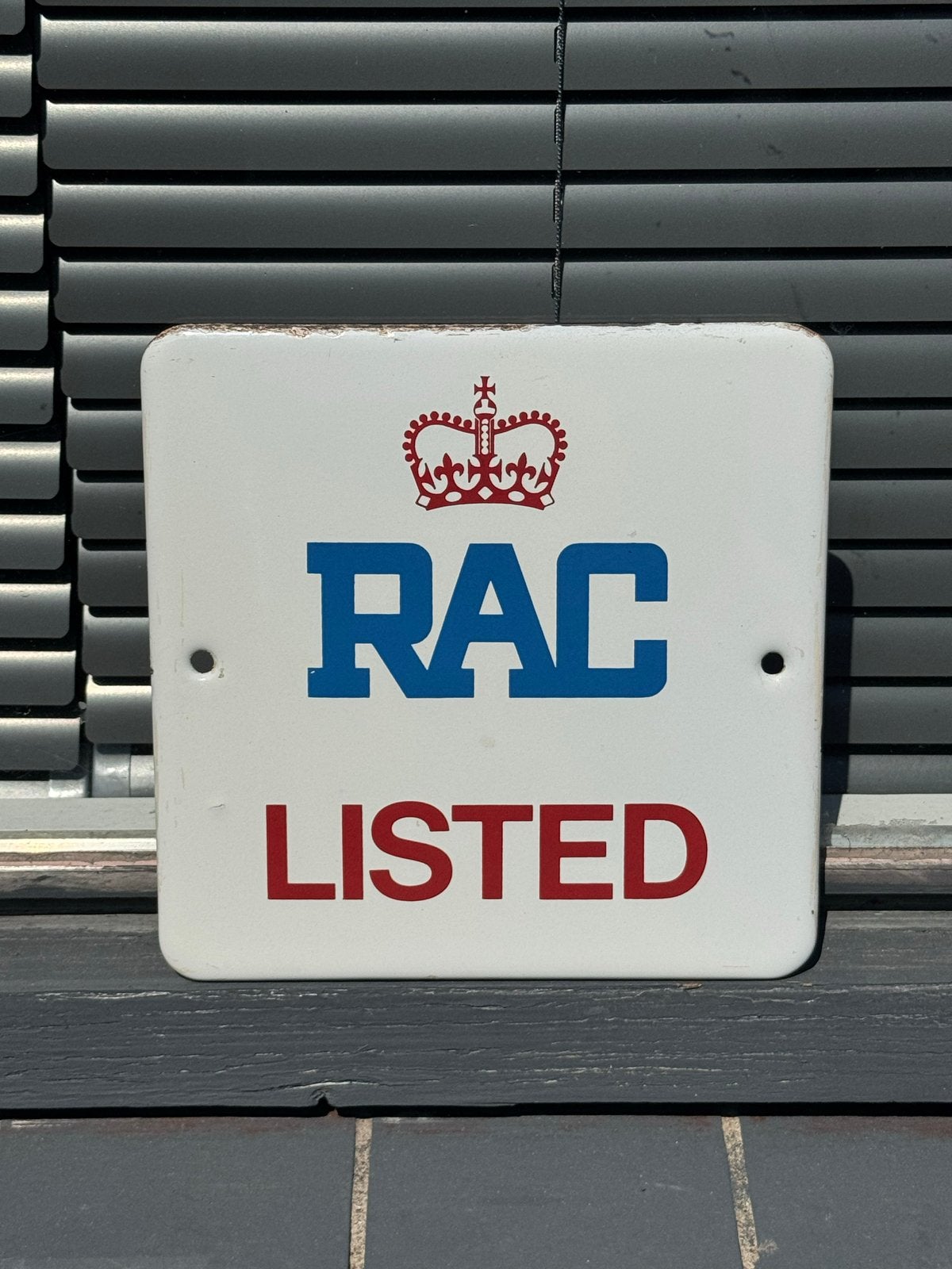 Vintage RAC Listed Emaille Bord - Uniek Verzamelobject, Ophalen of Verzenden