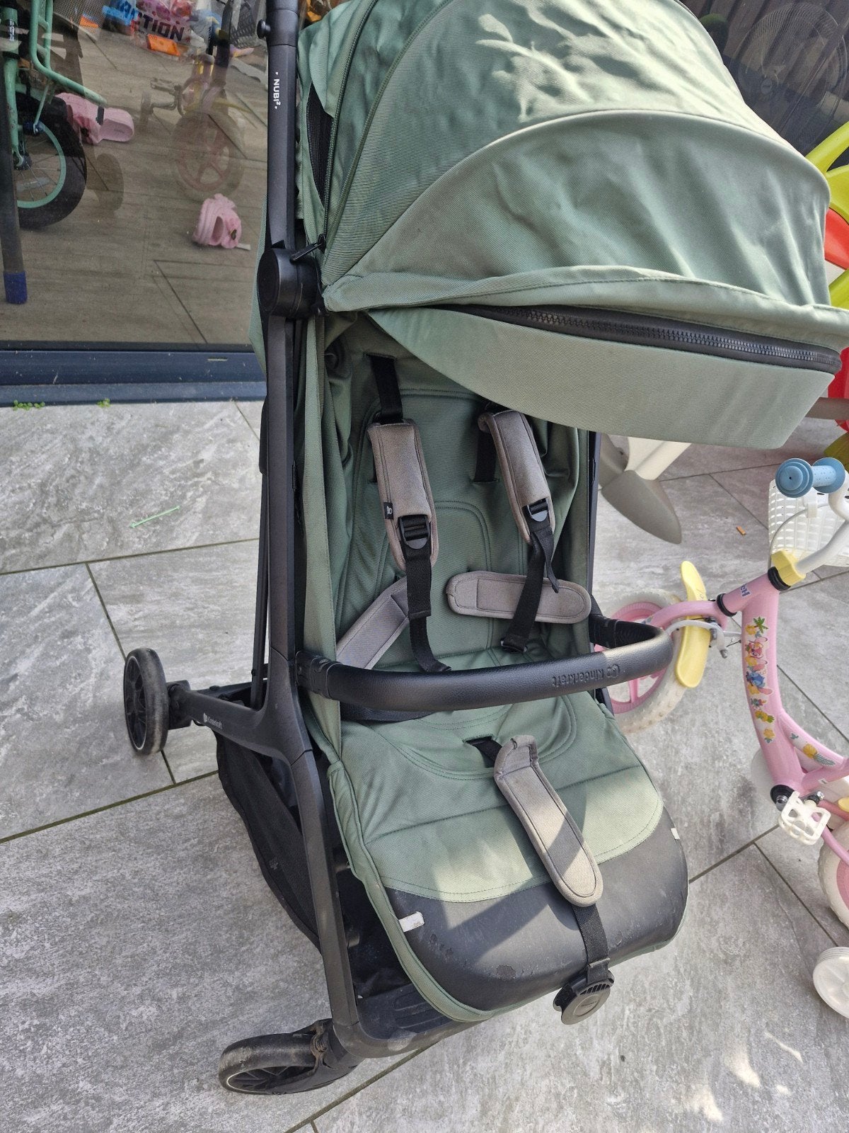 Kinderkraft Nubi Buggy - Groen kinderwagen, Ophalen, Gebruikt, Overige merken, Verstelbare rugleuning