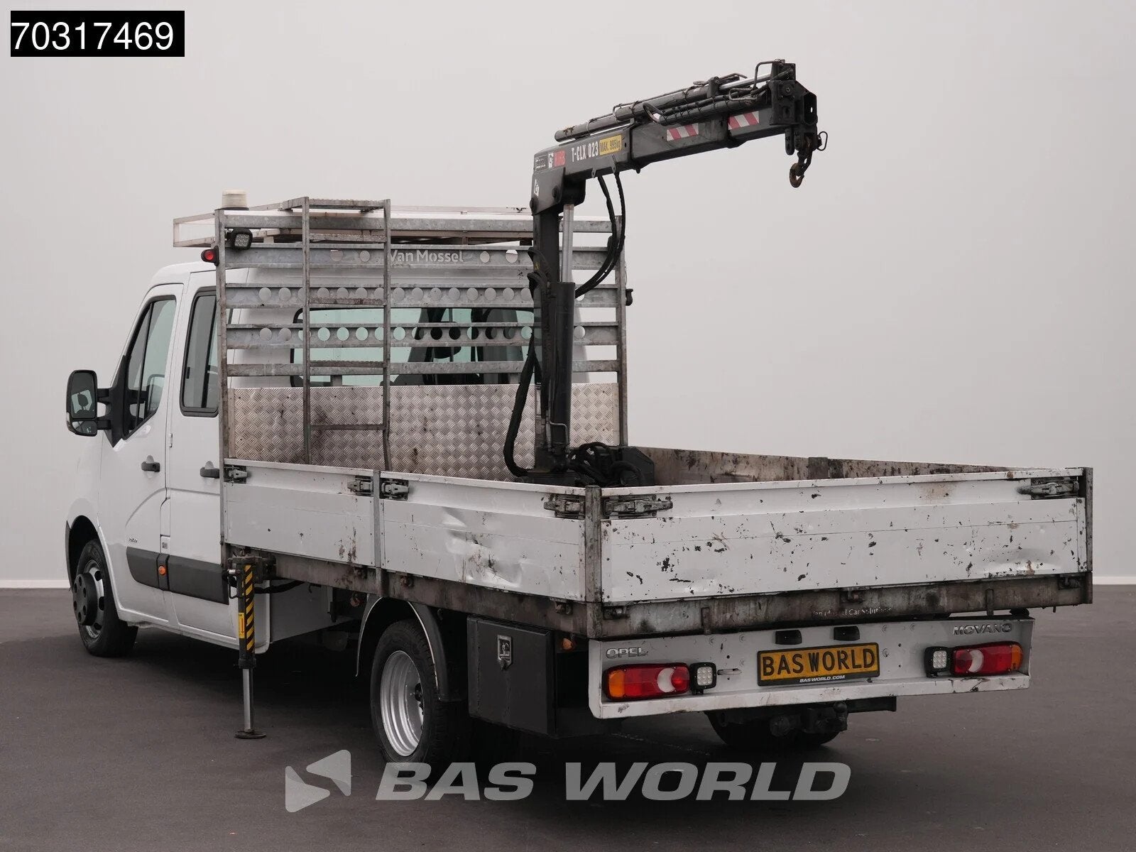 Opel Movano 145PK Kraanwagen Hiab T-CLX 023 B-3 Dubbellucht, 145 pk, Stof, Gebruikt, Euro 6