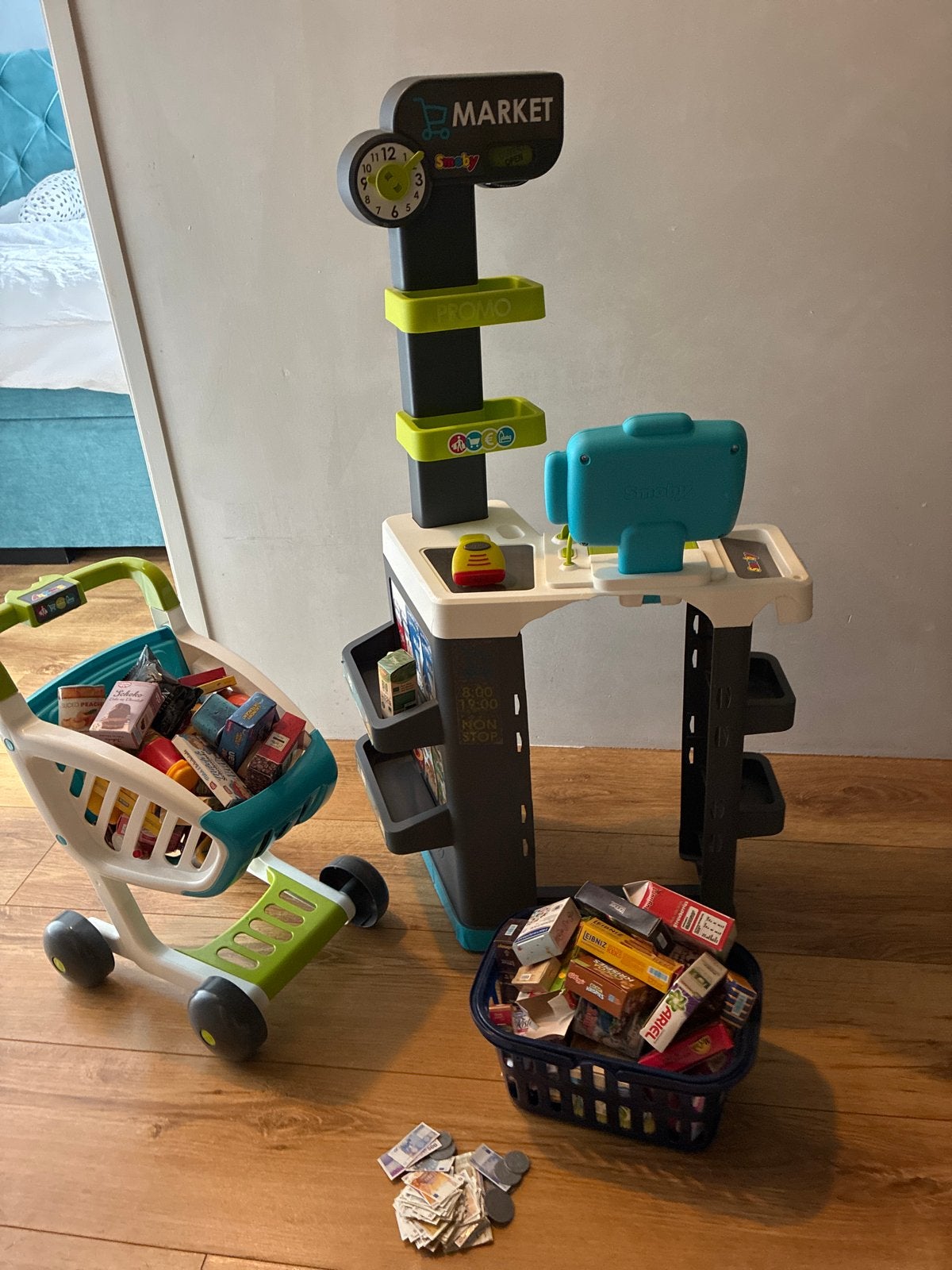 Speelgoed Winkeltje met Winkelwagen en Boodschappen, Ophalen, Gebruikt